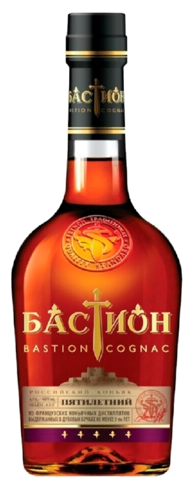Коньяк БАСТИОН 5 лет 40% ст/б 0.25л