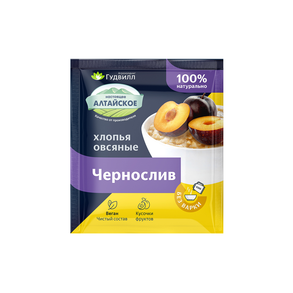 Хлопья овсяные ГУДВИЛЛ с черносливом м/у 40г