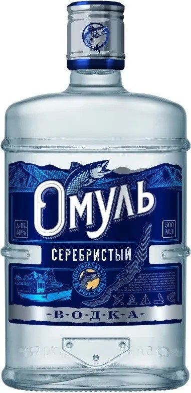 Водка ОМУЛЬ Серебристый 38% ст/б 0.5л