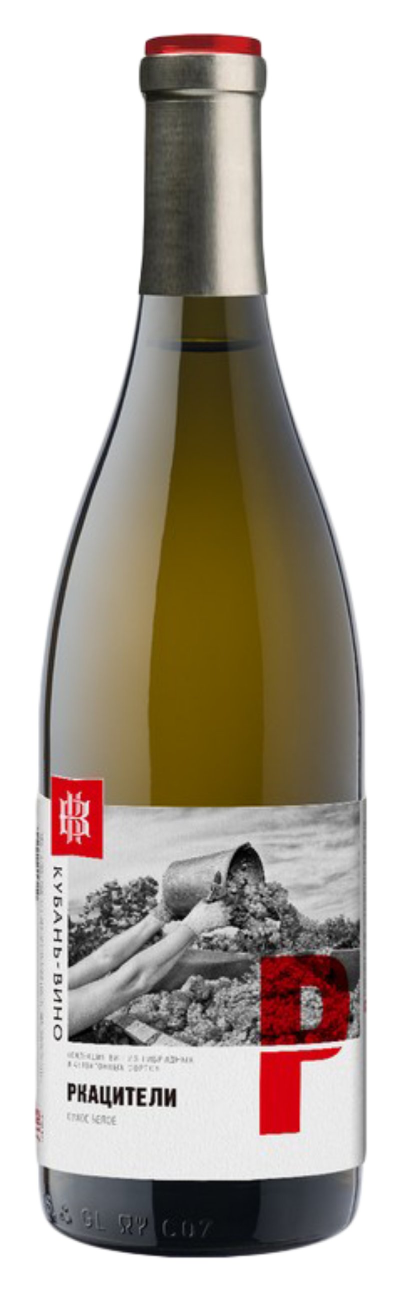 Вино ТАМАНСКИЙ ПОЛУОСТРОВ Ркацители белое сух 12.5% ст/б 0.75л
