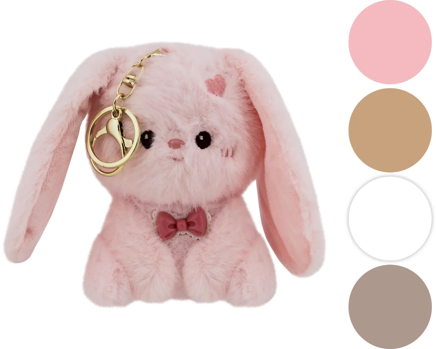 Игрушка мягкая ТАМ ТАМ Кролик в галстуке-бабочке брелок 13см