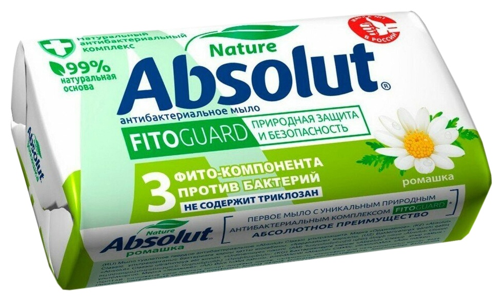 Мыло туалетное АБСОЛЮТ ромашка антибактериальное 90г