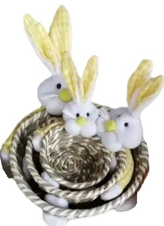 Набор корзинок СФЕРА Заяц с желтым 3шт арт.СфE126