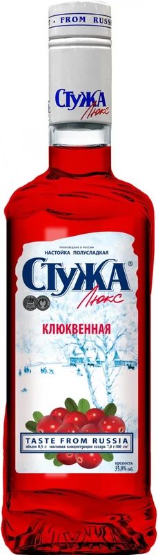 Настойка СТУЖА Клюквенная горькая 35% ст/б 0.5л