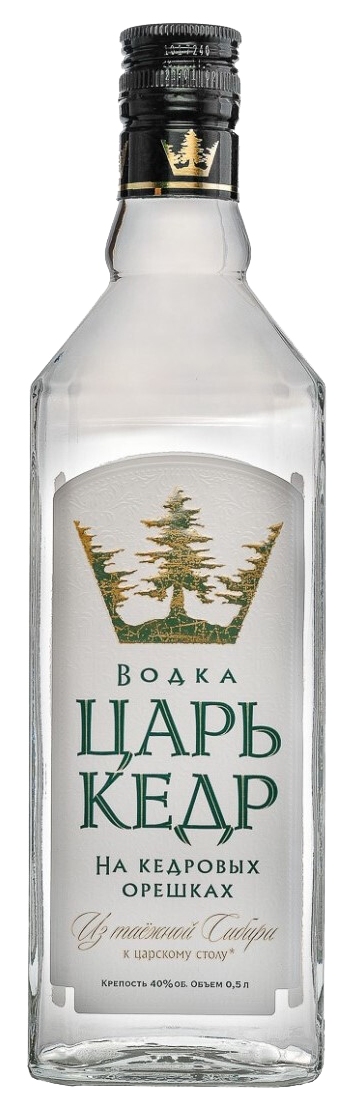 Водка ЦАРЬ КЕДР 38-40% ст/б 0.5л
