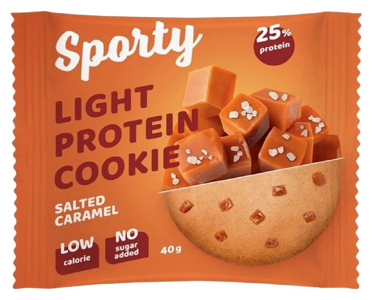 Печенье СПОРТИ Соленая карамель протеиновое 40г