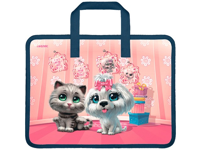 Папка для тетрадей ДЕВЕНТЕ Питомцы А4 с ручками 33.5*26см