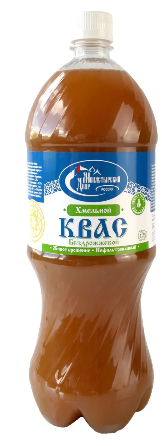 Квас МОНАСТЫРСКИЙ ДВОР Хмельной бездрожжевой 1.5л