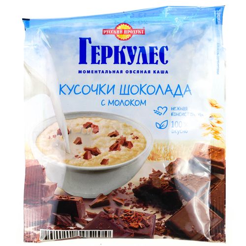 Каша овсяная РУССКИЙ ПРОДУКТ с шоколадом и молоком м/у 35г