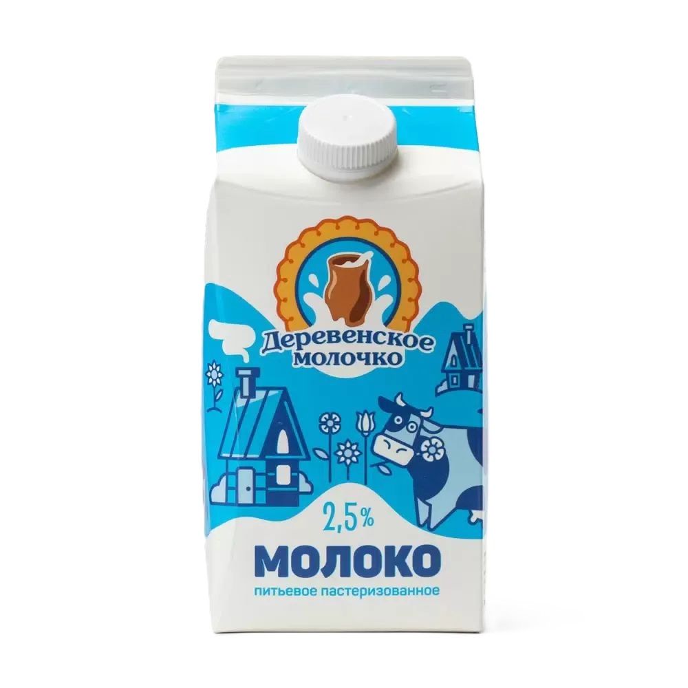Молоко ДЕРЕВЕНСКОЕ МОЛОЧКО бзмж 2.5% пэт 1400г