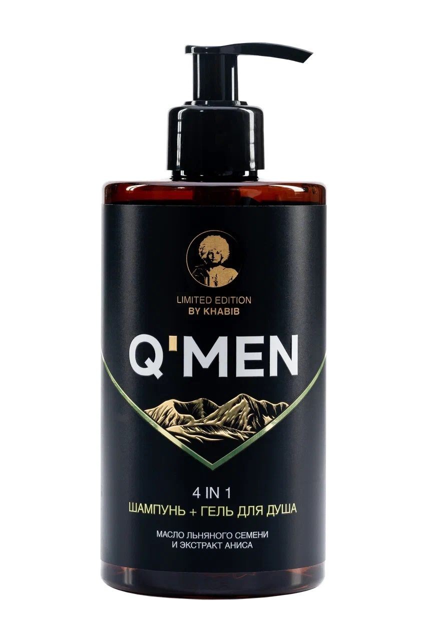 Гель-шампунь КЬЮ МЕН мужской 4в1 410мл