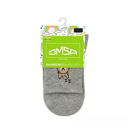 Носки детские ОМСА Кидс Кальцино Корги серые р.27-30 арт.21P73