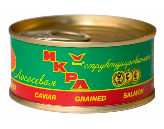 Икра лососевая НЕВОД структурированная ж/б 95г