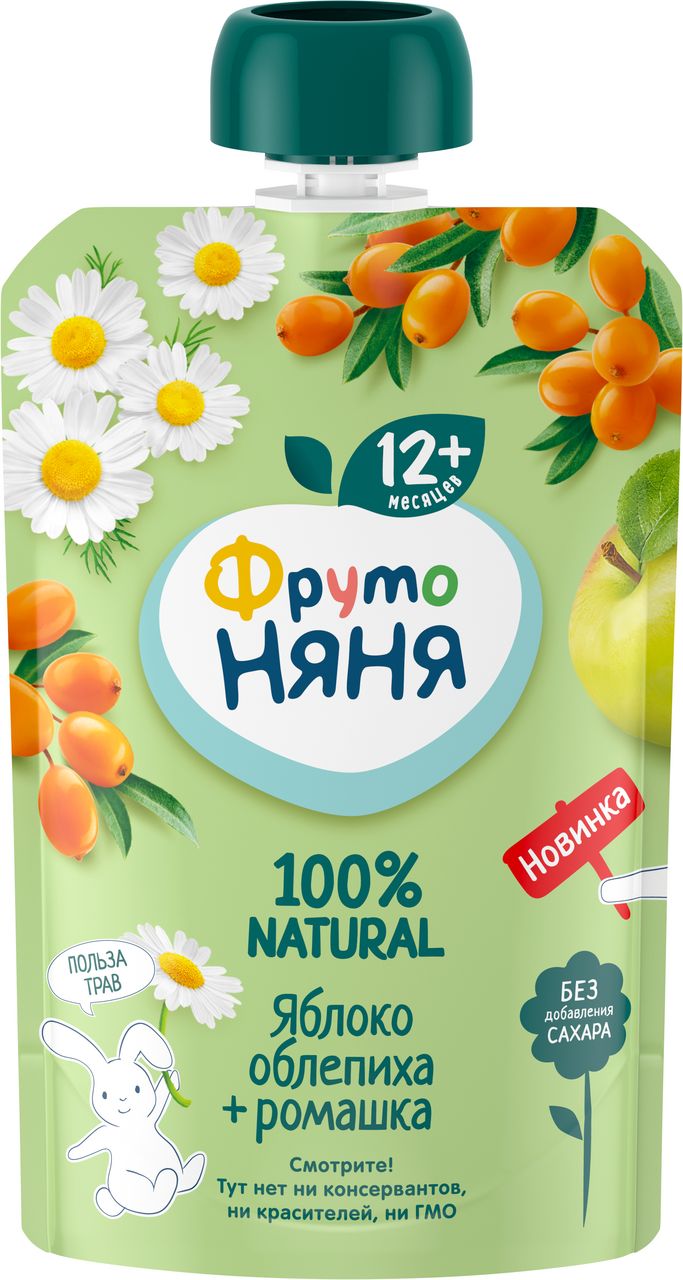 Пюре ФРУТОНЯНЯ яблоко облепиха ромашка м/у 90г