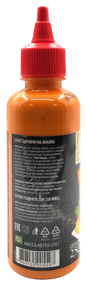 Cоус РЕАЛ ТАЙ Шрирача Майо пэт 250мл