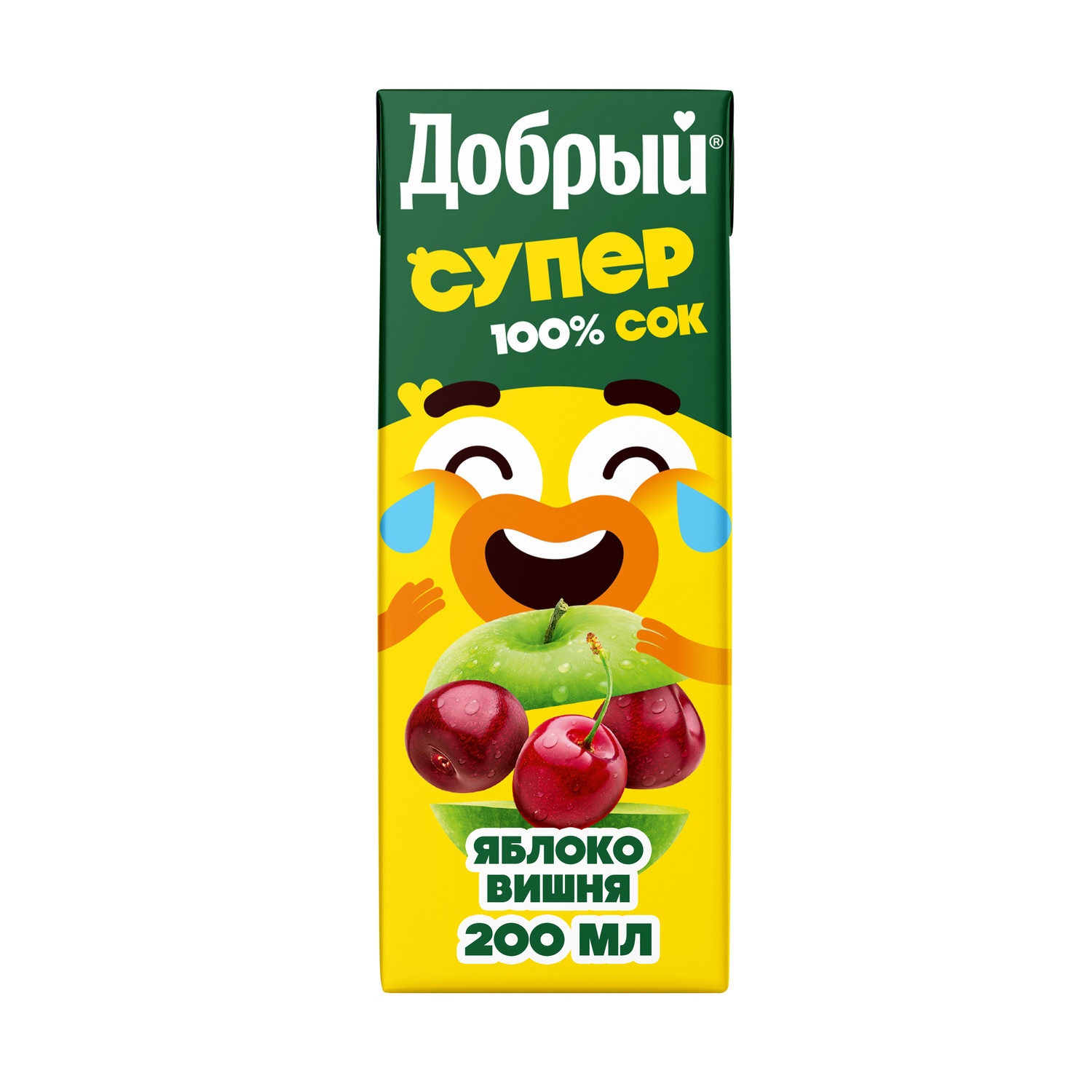 Сок ДОБРЫЙ Актив кид яблоко вишня 0.2л