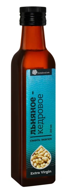 Масло льняное-кедровое АЛТАЙСКИЙ ЛЕН ст/б 250мл
