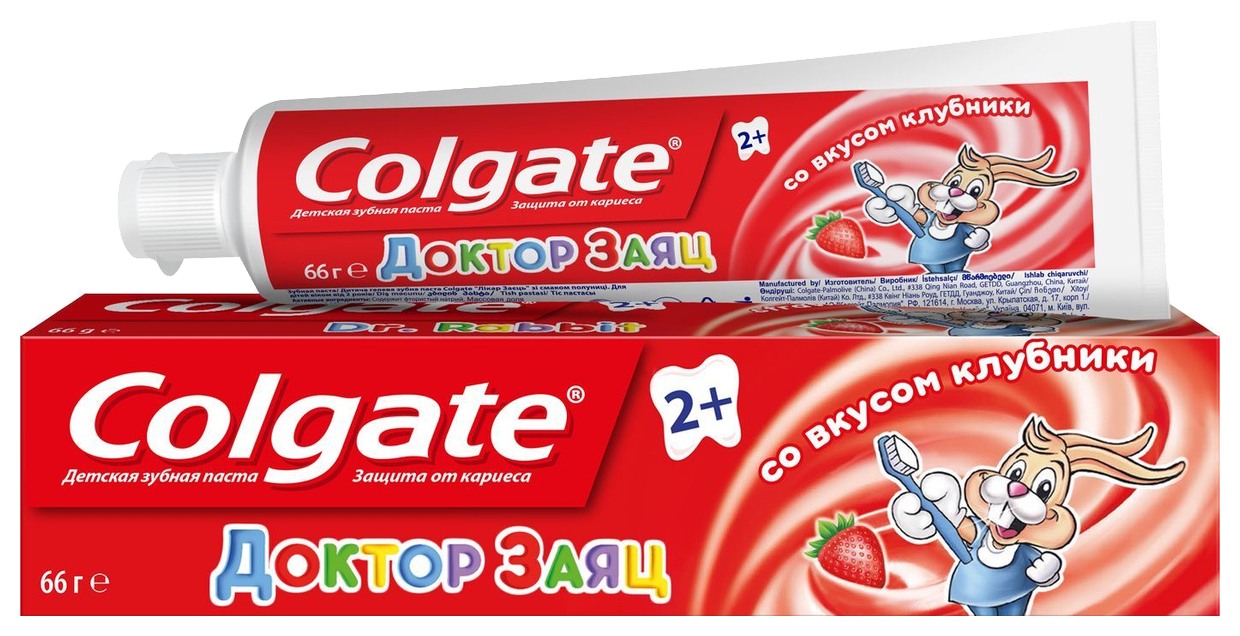 Зубная паста детская КОЛГЕЙТ Доктор заяц со вкусом клубники 50мл