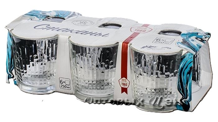 Набор стаканов Асимметрия 250мл 6шт арт.28332