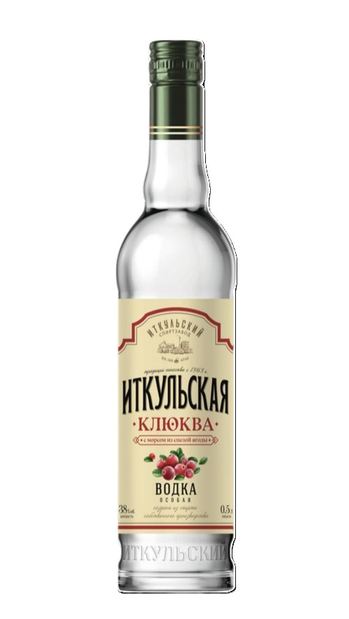 Водка ИТКУЛЬ Иткульская Клюква 38% ст/б 0.5л