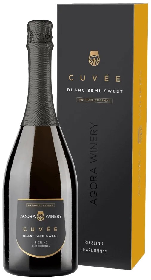 Игристое вино АГОРА Кюве Рислинг Шардоне белое п/сл 11.5-13.5% ПК 0.75л