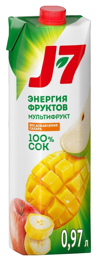 Сок ДЖЕЙ-7 мультифруктовый с мякотью 0.97л