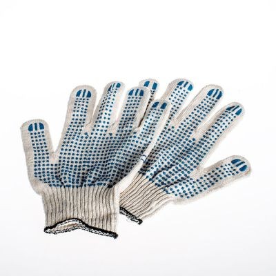 Перчатки пвх х/б белые арт.7793