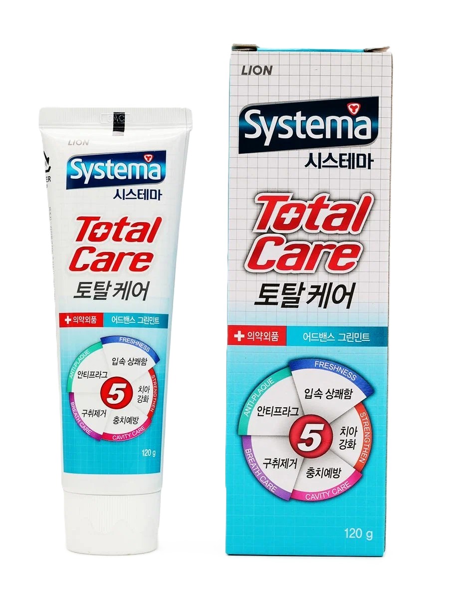 Зубная паста ЛИОН Система Тотал Кеа Комплексный уход со вкусом мяты 120г