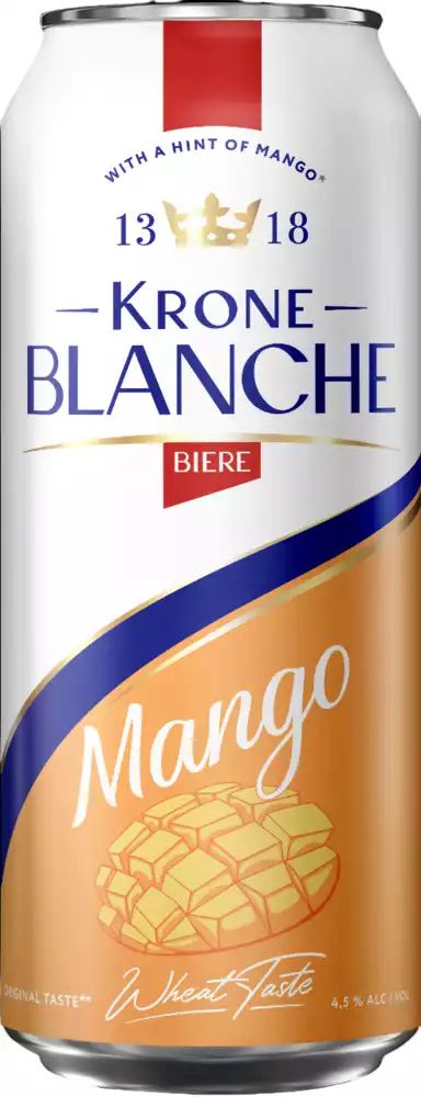 Пивной напиток КРОН БЛАНШ Бир манго светлый пастер 4.5% ж/б 0.45л