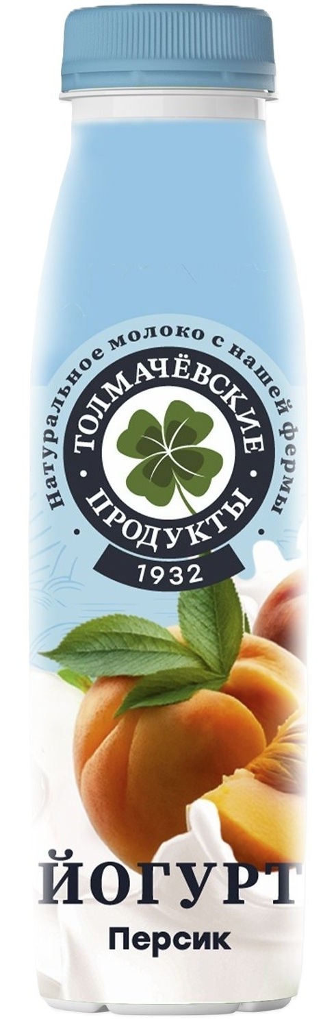 Йогурт ТОЛМАЧЕВСКИЕ ПРОДУКТЫ персик бзмж 2.5% 280г