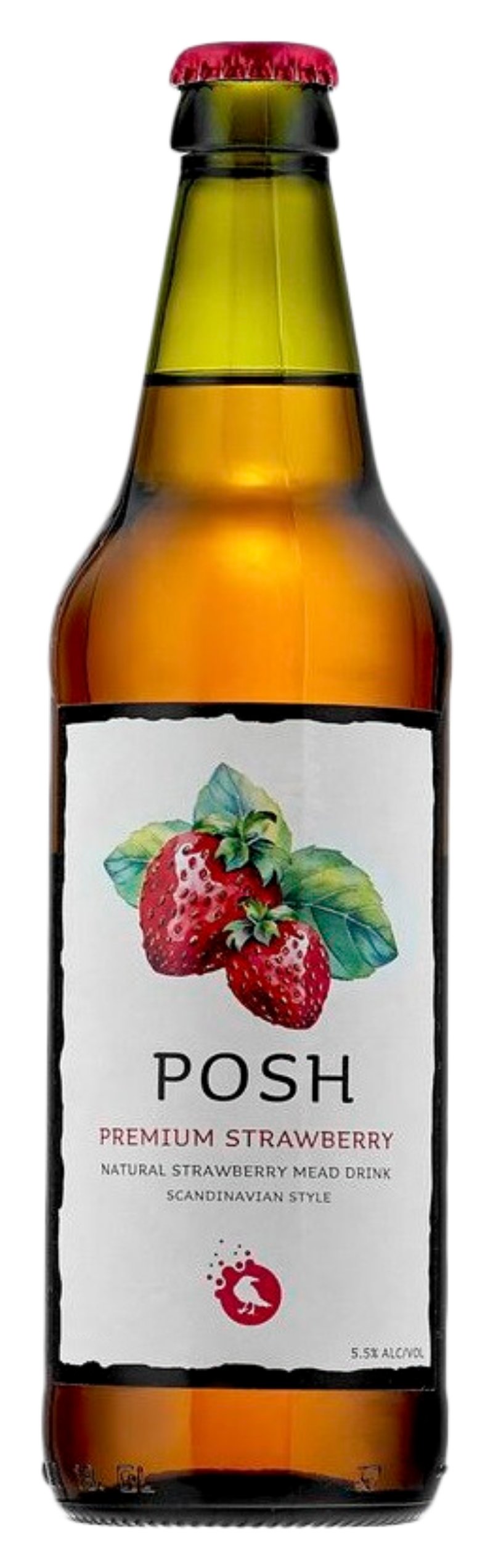 Напиток слабоалкогольный ПОШ Медовуха Клубника 5.5% 0.45л