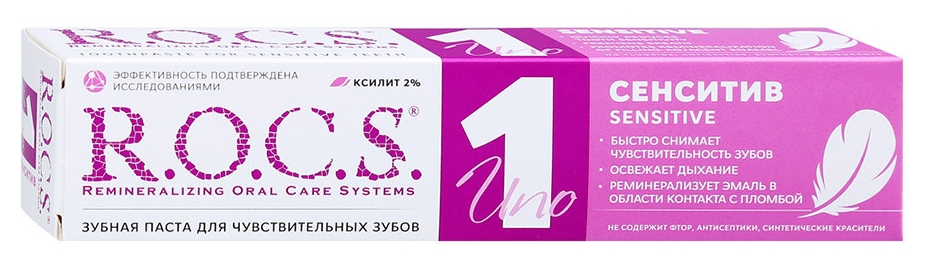 Зубная паста РОКС Уно сенситив 74г