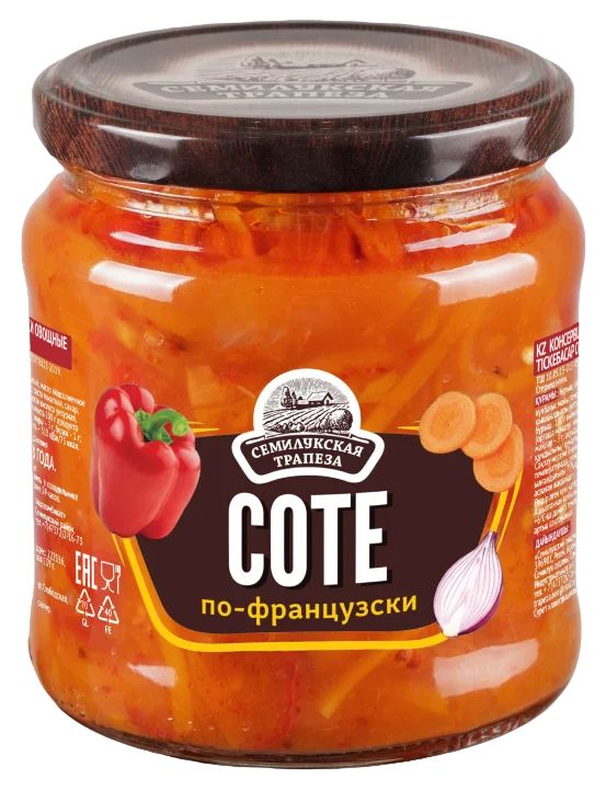 Закуска овощная СЕМИЛУКСКАЯ ТРАПЕЗА Соте по-французски ст/б 460г