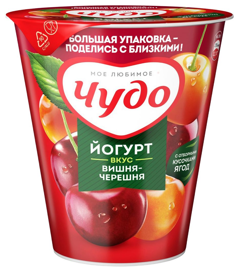 Йогурт ЧУДО вишня черешня бзмж 2% 290г