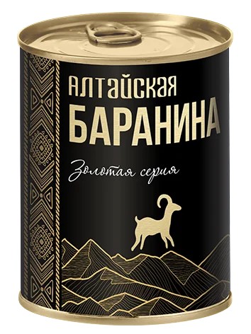 Баранина тушеная СИЛА Алтайская золотая серия ж/б 340г
