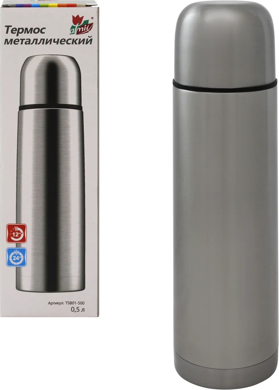 Термос АТМИКС металлический 0.5л арт.TSB01-500