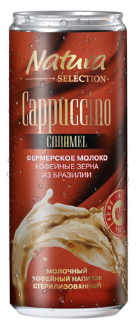 Напиток кофейный НАТУРА СЕЛЕКШН Капучино карамель бзмж 2.4% 220г