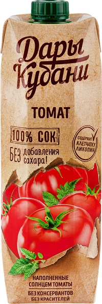 Сок ДАРЫ КУБАНИ томат 0.95л
