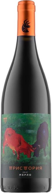 Вино ТРИСТОРИЯ Быки Мерло красное сух 13.5% ст/б 0.75л