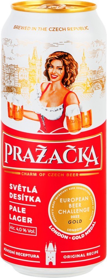 Пиво ПРАЖЕЧКА светлое 4% ж/б 0.5л