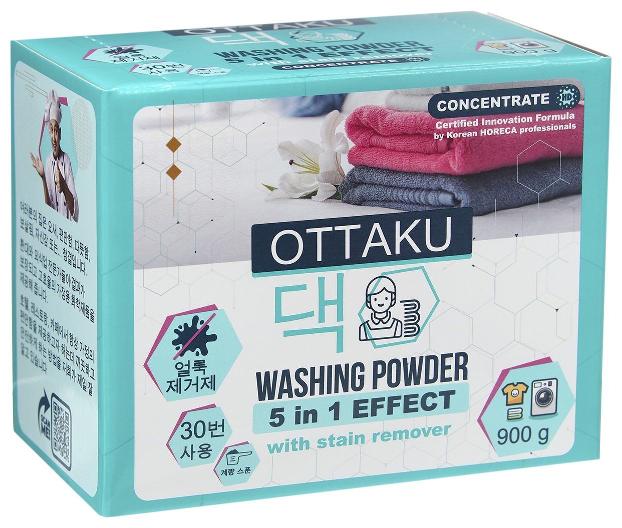 Стиральный порошок ОТТАКУ Эффект 5в1 с пятновыводителем 900г