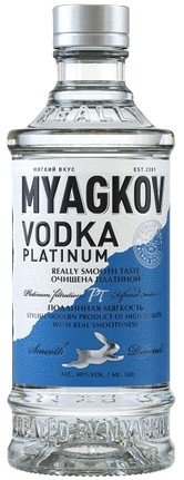 Водка МЯГКОВ Платиновая 40% ст/б 0.5л