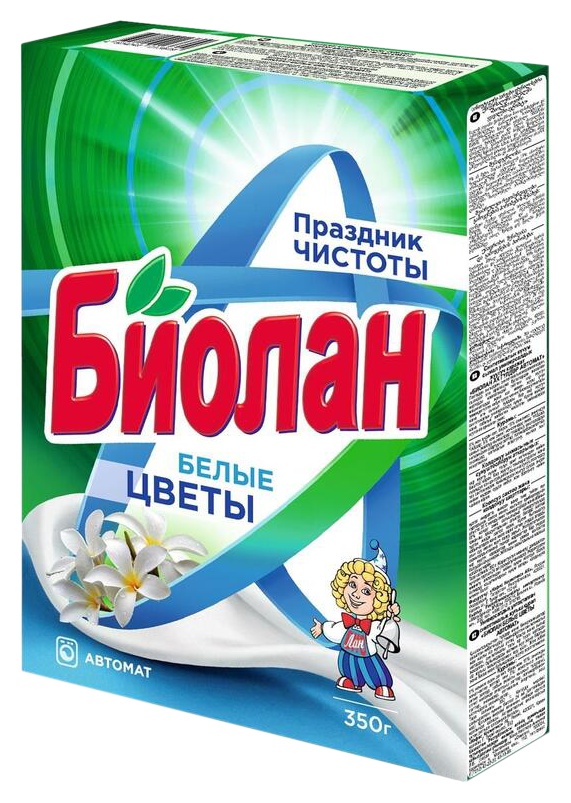 Стиральный порошок БИОЛАН Белые цветы автомат 350г