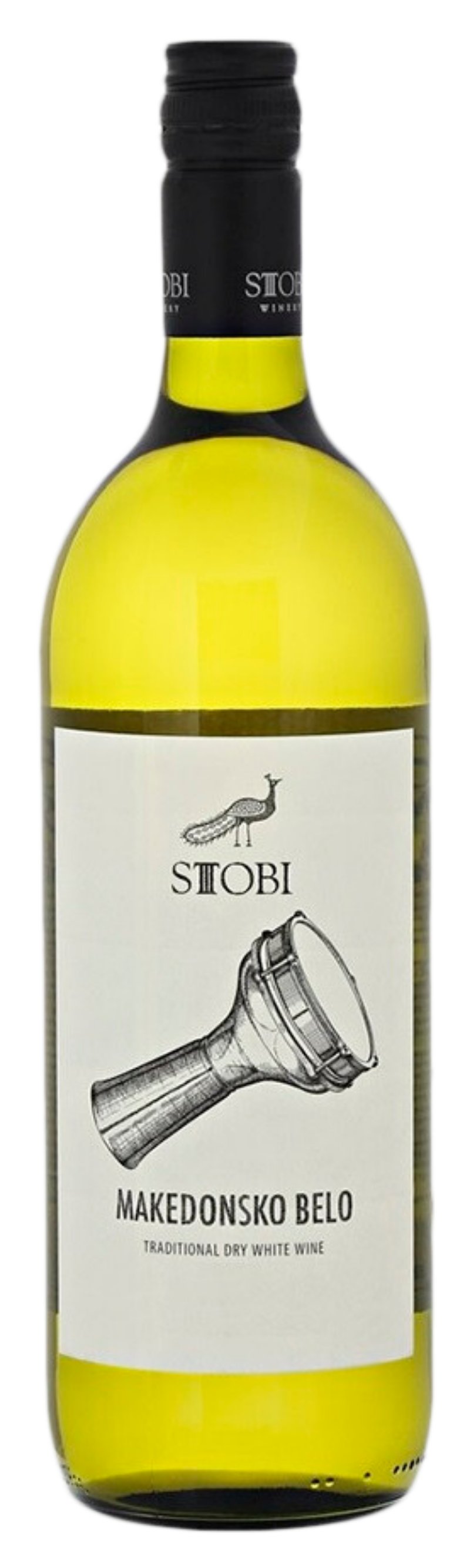 Вино СТОБИ Македонское белое сух 11% ст/б 1л