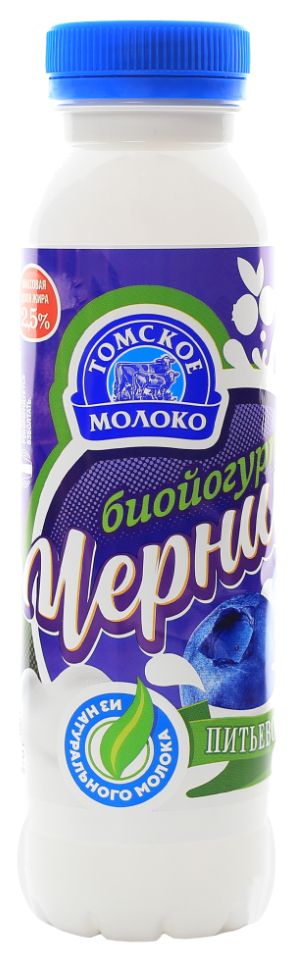 Биойогурт ТОМСКОЕ МОЛОКО черника бзмж 2.5% 270г