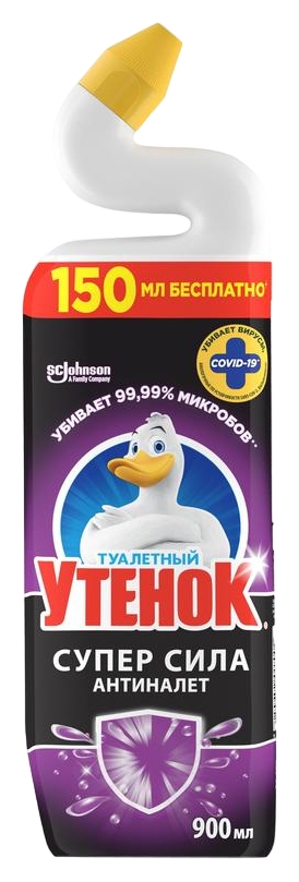 Чистящее средство ТУАЛЕТНЫЙ УТЕНОК Антиналет 900мл