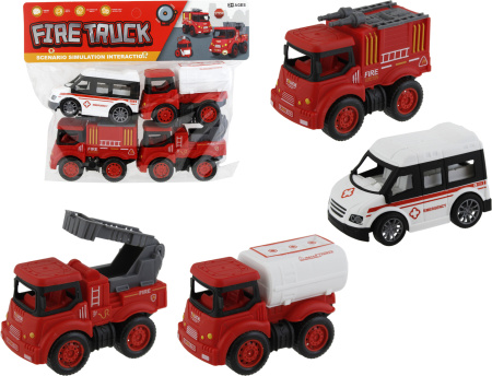 Игровой набор ТАМ ТАМ Пожарная служба 4 машины 20*12*5см