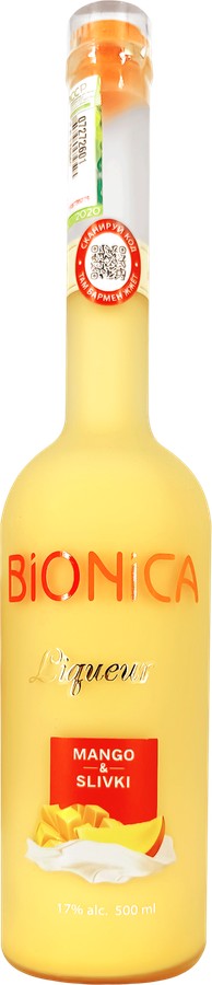 Ликер БИОНИКА Манго Сливки 17% ст/б 0.5л