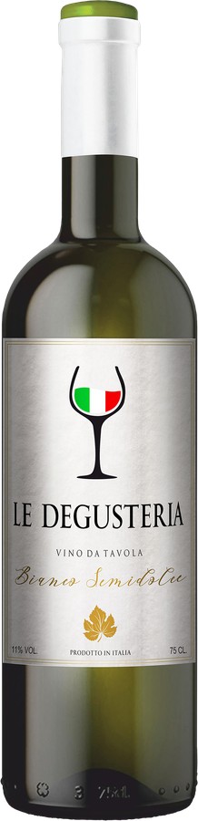 Вино ЛЕ ДЕГУСТЕРИЯ белое п/сл 10-12% ст/б 0.75л