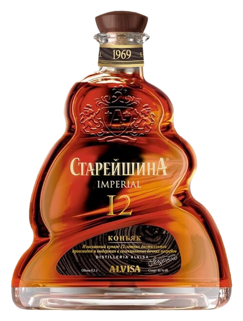 Коньяк СТАРЕЙШИНА Империал 12 лет 40% ст/б 0.5л